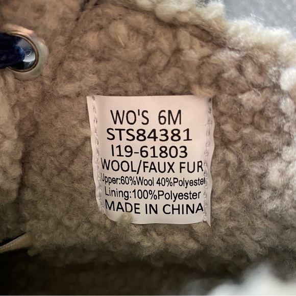 NEW Sperry Topsider Saltwater Blue Checkered Wool Boots Rain Snow Women’s Size 6 - Picture 9 of 9